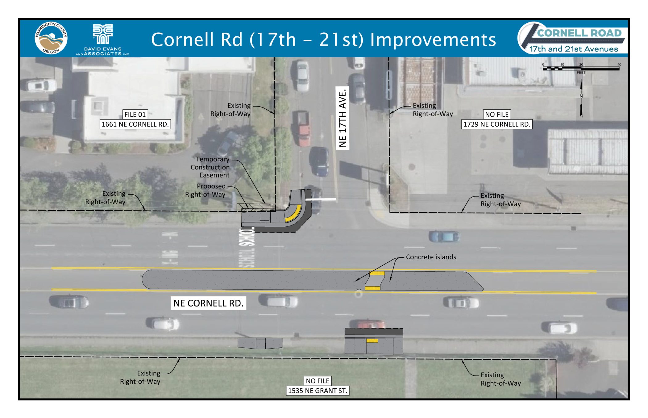 Cornell Road and 17th Avenue Proposed Improvements Map