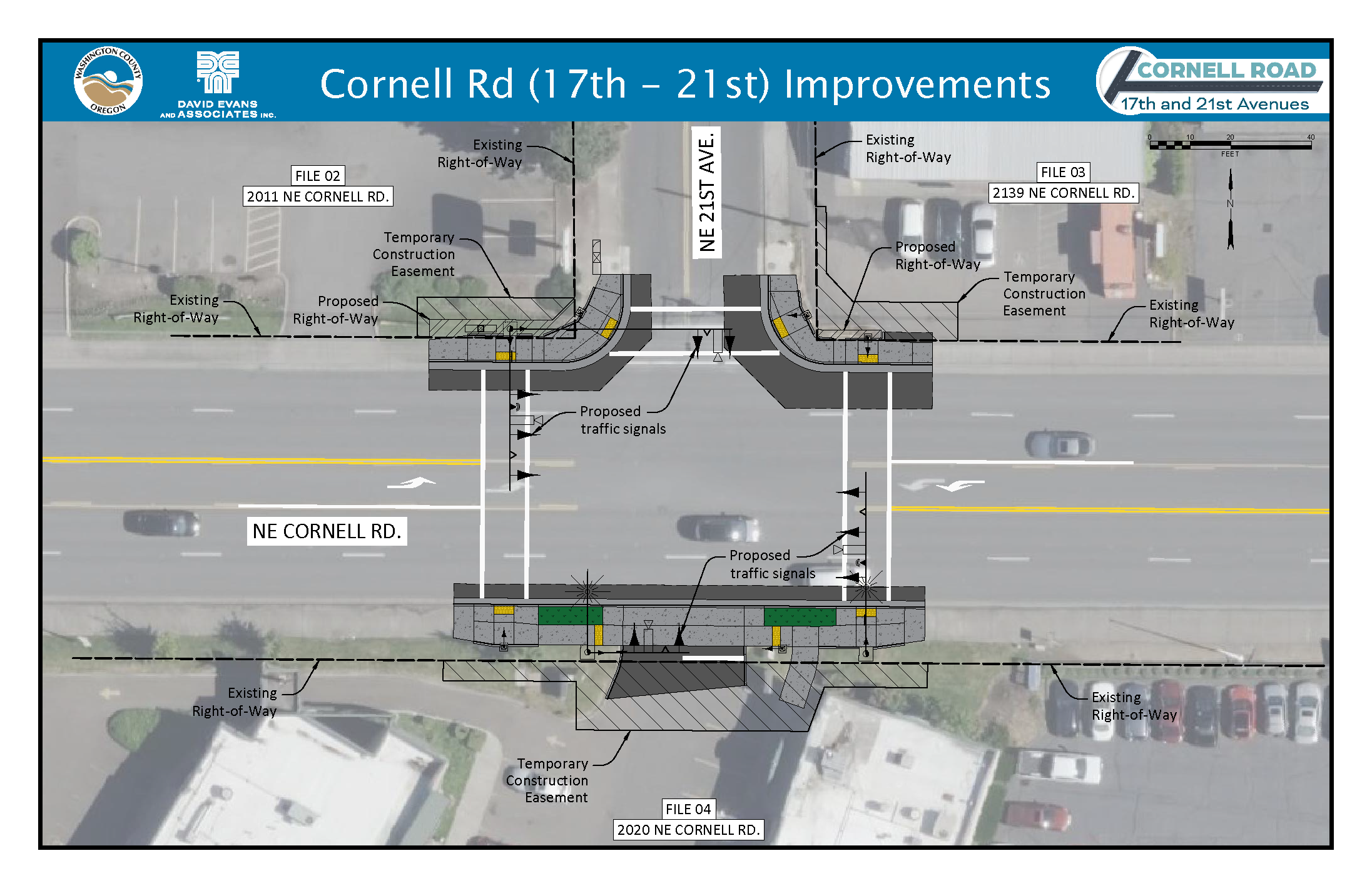 Cornell Road and 17th Avenue Proposed Improvements Map